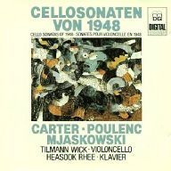 Tilmann Wick, Heasook Rhee / Cellosonaten von 1948 Mjaskowski .Carter .Poulenc (수입/MDGL3397)